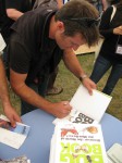Nick signs copies of his Bug Book