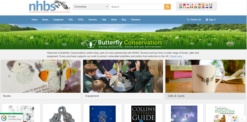 Butterfly Conservation shop at NHBS