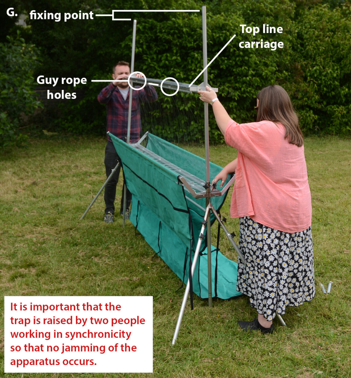 Trap Using Rope Equipment in Focus: NHBS Harp Trap