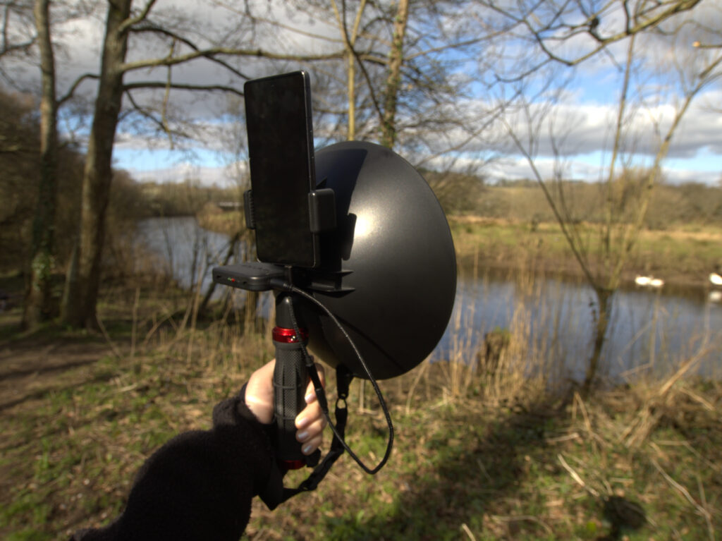 Birdmic in use along the river dart