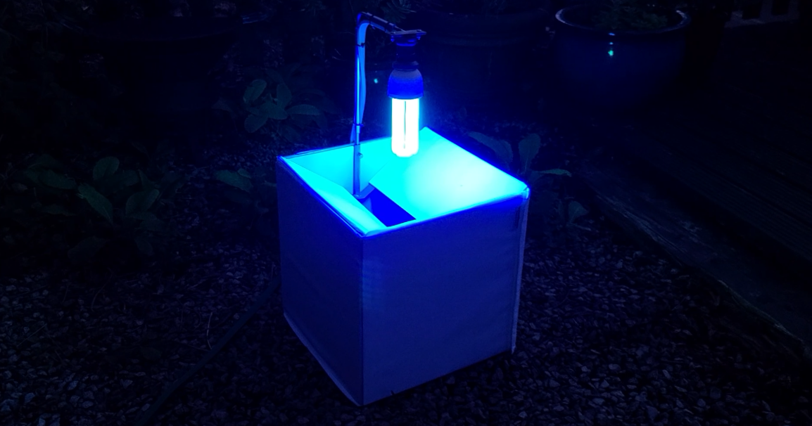 NHBS Moth Trap at night.